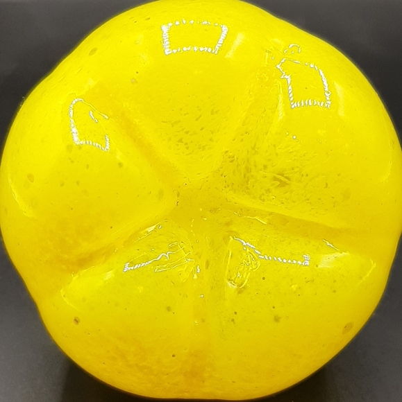 Vintage Rossi Glass Yellow Squash Signed Maria Hand Blown Canada Glass - Picture 6 of 7